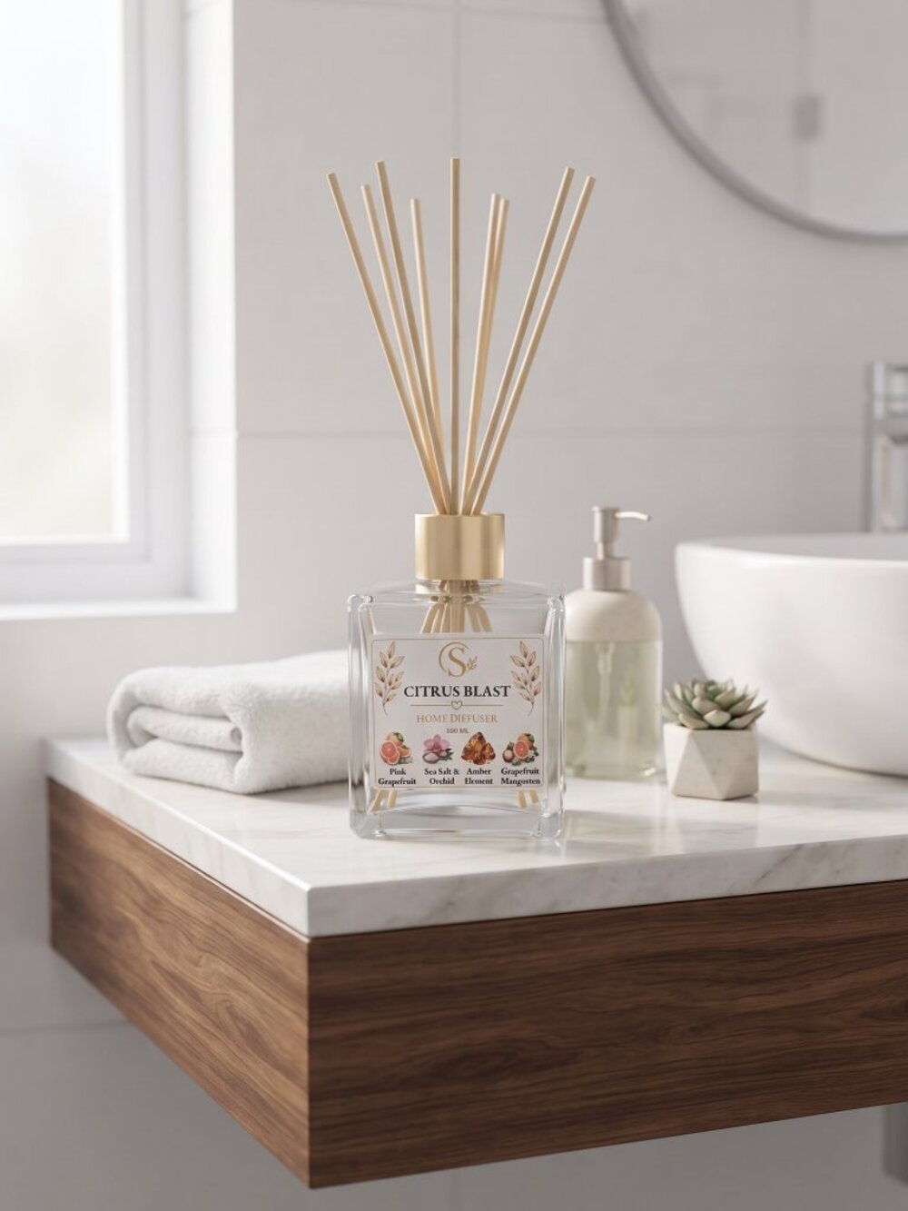 Home Reed Diffuser - Citrus Blast 100ML - Picture 4 of 6